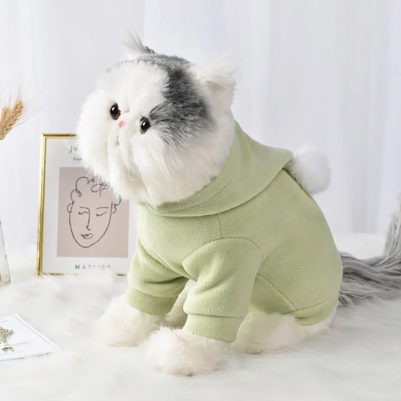 

Pet Cat Hoodies Casual Dog Sweatshirt for Small Medium Big Cat Dog Autumn Winter Soft Comfort Velvet Hooded Jacket Plus Size XXL