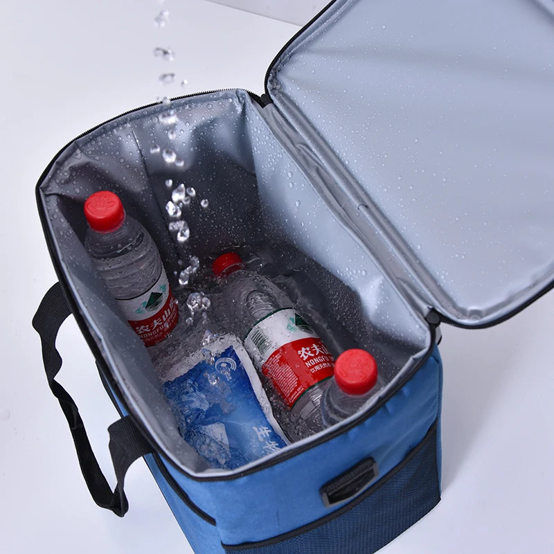 17L Portable Oxford Waterproof Cooler Bag Outdoor Picnic Thermal Insulated Ice Pack Fresh Thermo Food Cool Cans Lunch Box Totes