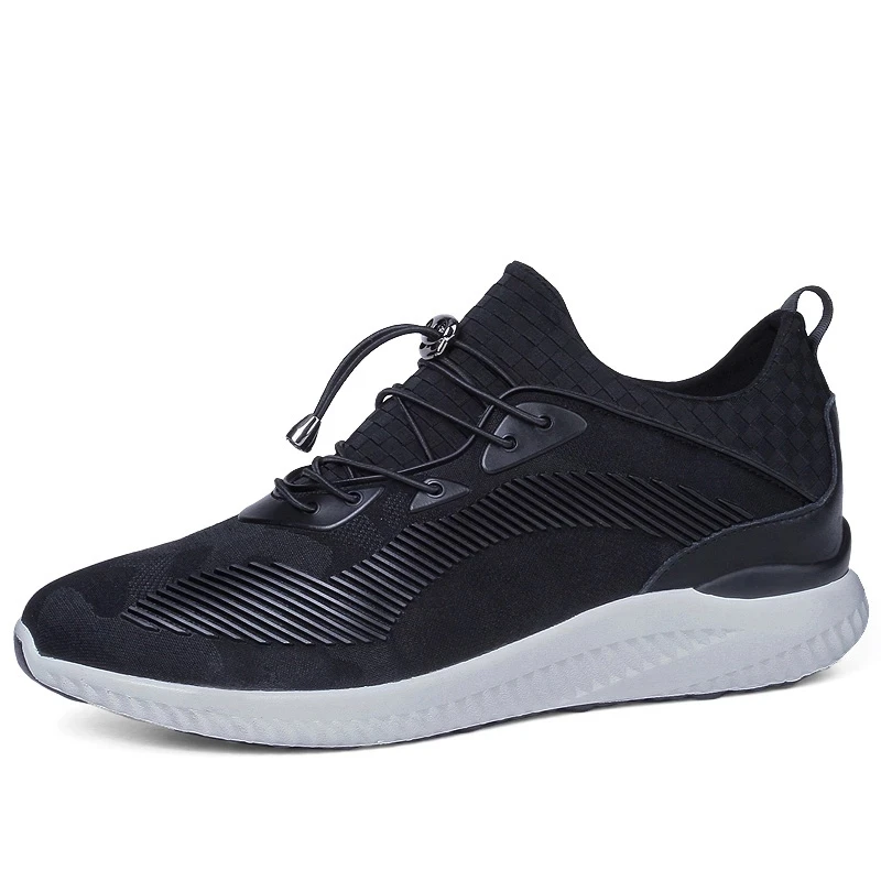 Zapatos Deportivos transpirables para hombre, zapatillas con plantilla de 8CM de altura, informales, a la moda