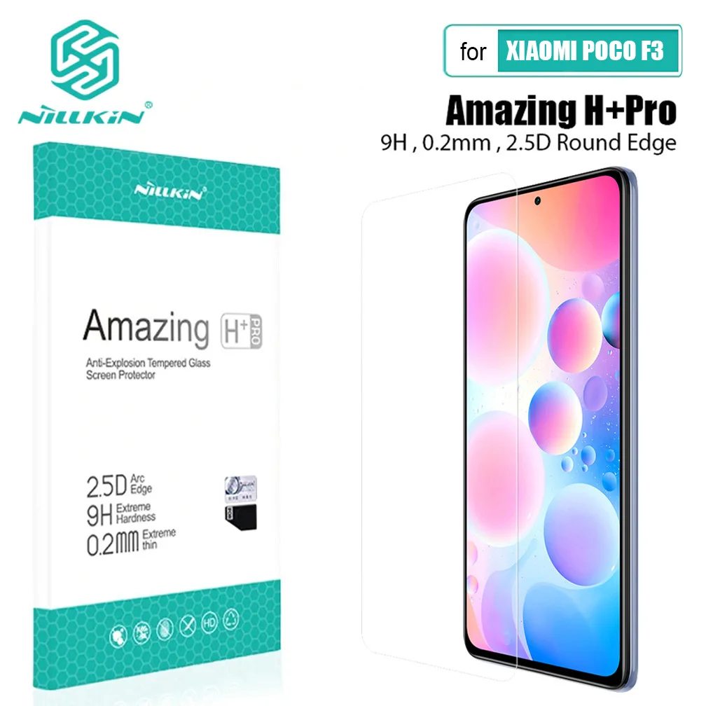 for Xiaomi POCO F5 F3 F4 X5 X4 X3 Pro 5G Glass Nillkin 9H+/CP+ Pro Tempered Glass Screen Protector for Xiaomi Poco F3 Glass Film