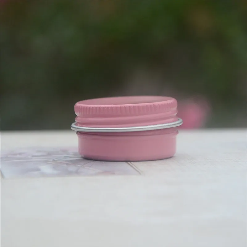 10ML Aluminum Cream Tins Wholesale Hand Cream Tin Essential Balm Box Jewelry Pot Handmade Soap Pink Threaded Aluminum Box