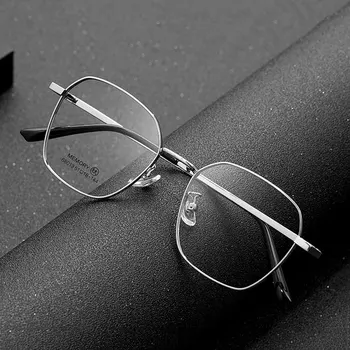 남자와 여자를위한 전체 림 메모리 티타늄 프레임 안경 새로운 도착 Broadside Polygon Myopia Eyewears
