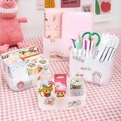 ins wind desktop storage box pp plastic dustproof simple stationery cosmetics multi-layer finishing box