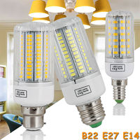 1X LED Corn Bulbs E27 Light B22 E14 5730 SMD 24LEDs - 165LEDs Chandelier Candle LED Light For Home Decoration Ampoule 110V 220V