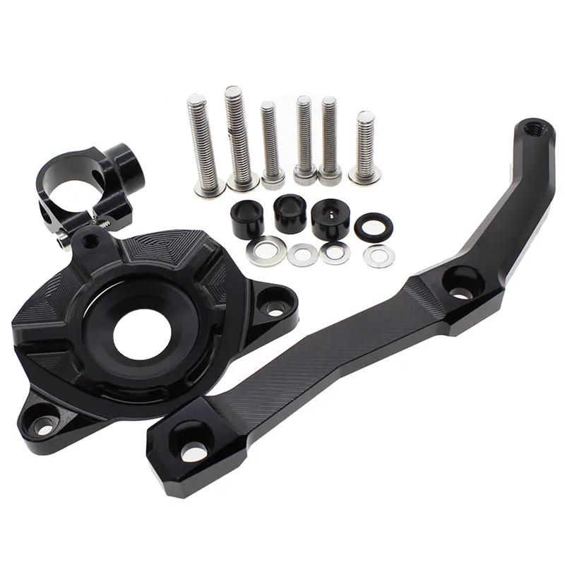 Peredam kemudi CNC, peredam kemudi untuk Kawasaki Z1000 Z 1000 2010 2011 2012 2013 CNC dengan Kit pemasangan, Kit dukungan braket