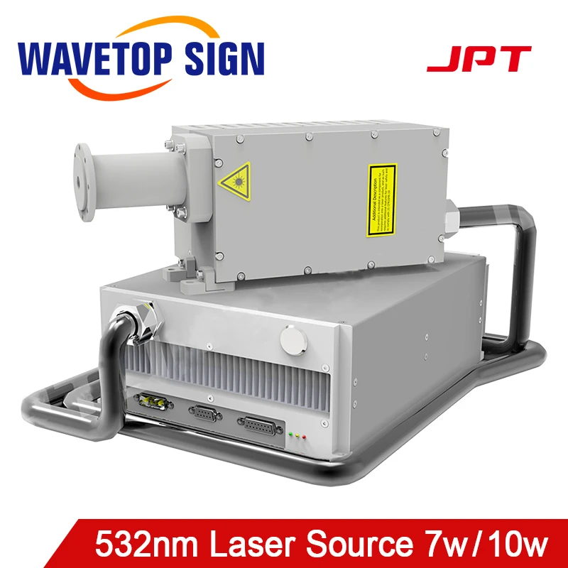WaveTopSign JPT مصدر ليزر الألياف الخضراء LAKE 532nm 7W 10W وحدة ليزر تبريد الهواء لآلة الوسم بالليزر الأخضر