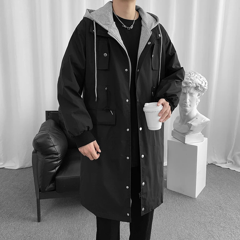 2024 new arrival winter coats men thicken warm hooded Jackets fashion trench coat, mens fashion casual Windbreaker size M-3XL