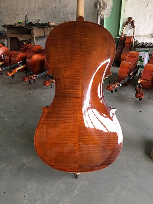 High quality handmade cello stringed instrument portable cello 4/4 3/4 solid wood natural grain cello professional violon cello