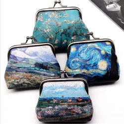 Vintage Women Printing Coin Purses Girl Hasp Zero Wallet Ladies Clutch Change Purse Female Mini Money Bag PU Leather Wallet