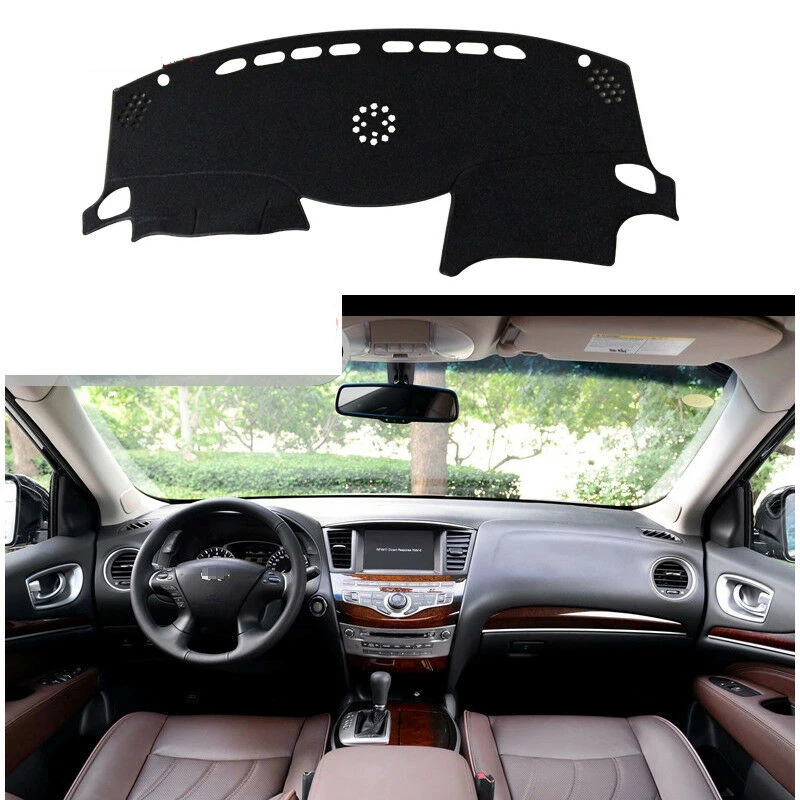 

For Infiniti QX60 2016-2018 Non-Slip Black Front Dashboard Cover Carpet Car Dash Board Heat Proof Mat Sun Shield Pad Shade Strip