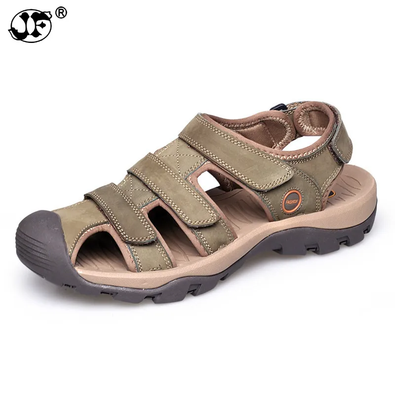 

Men Sandals Genuine Leather Fashion Summer Shoes Men Slippers Breathable Men's Sandals Causal Shoes Leather
