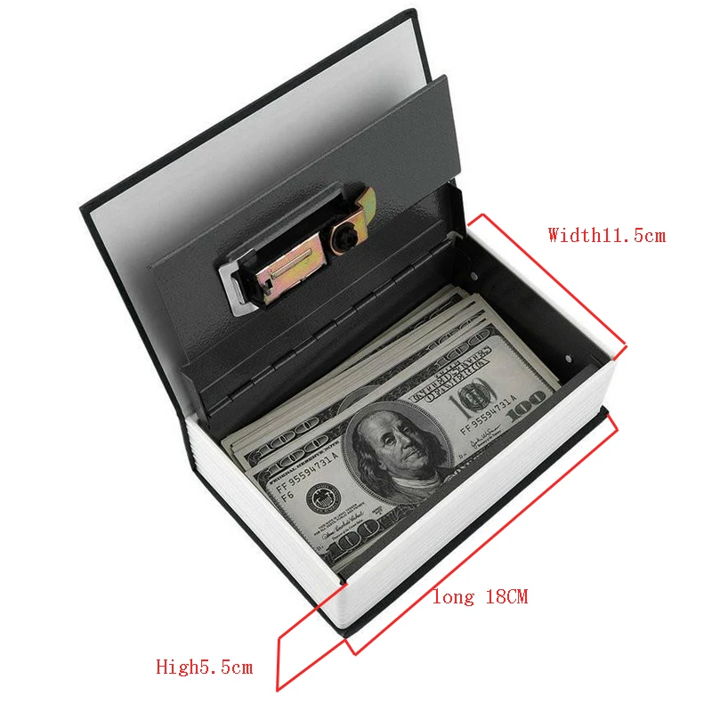 Secret Stash Money Safe Box Hidden Casket Book Box With Lock Secret Vault Password Small Safe Piggy Bank for Storing Money