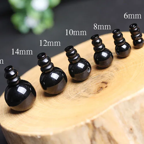 4A Natural Black Agate T-Junction Buddha Head Quartz Crystal Single Bead DIY Jewelry Making