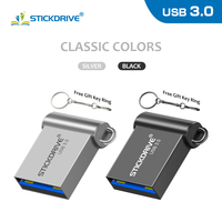 Super mini usb flash drive 3.0 32GB 16GB memory disk high speed pen drive portable 64GB usb stick pendrive 128GB key ring gift