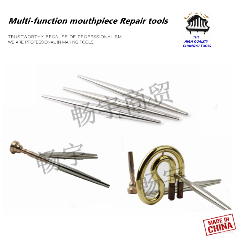 Multi-function Mouthpiece Repair Tools, Pull Out the Tuning Tone, Tube Auxiliary Tool, Trumpet, French Horn, Trombone Universal