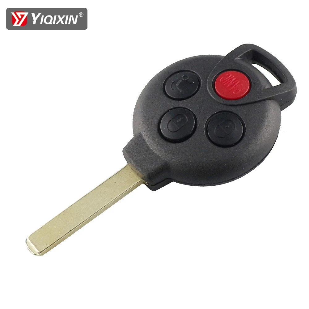 

YIQIXIN 4 Buttons Emote Car Key Shell Case Cove For Mercedes Benz City Coupe Cabrio Smart Fortwo 451 2007 2008 2009 2012-2013