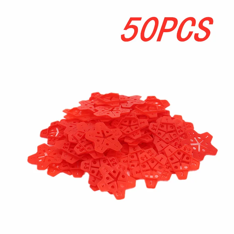 50Pcs 1/1.5/2/2.5/3mm Reusable Plastic Cross Gap Locators Clip for Flooring Wall Tile Leveling System Leveler Construction Tools