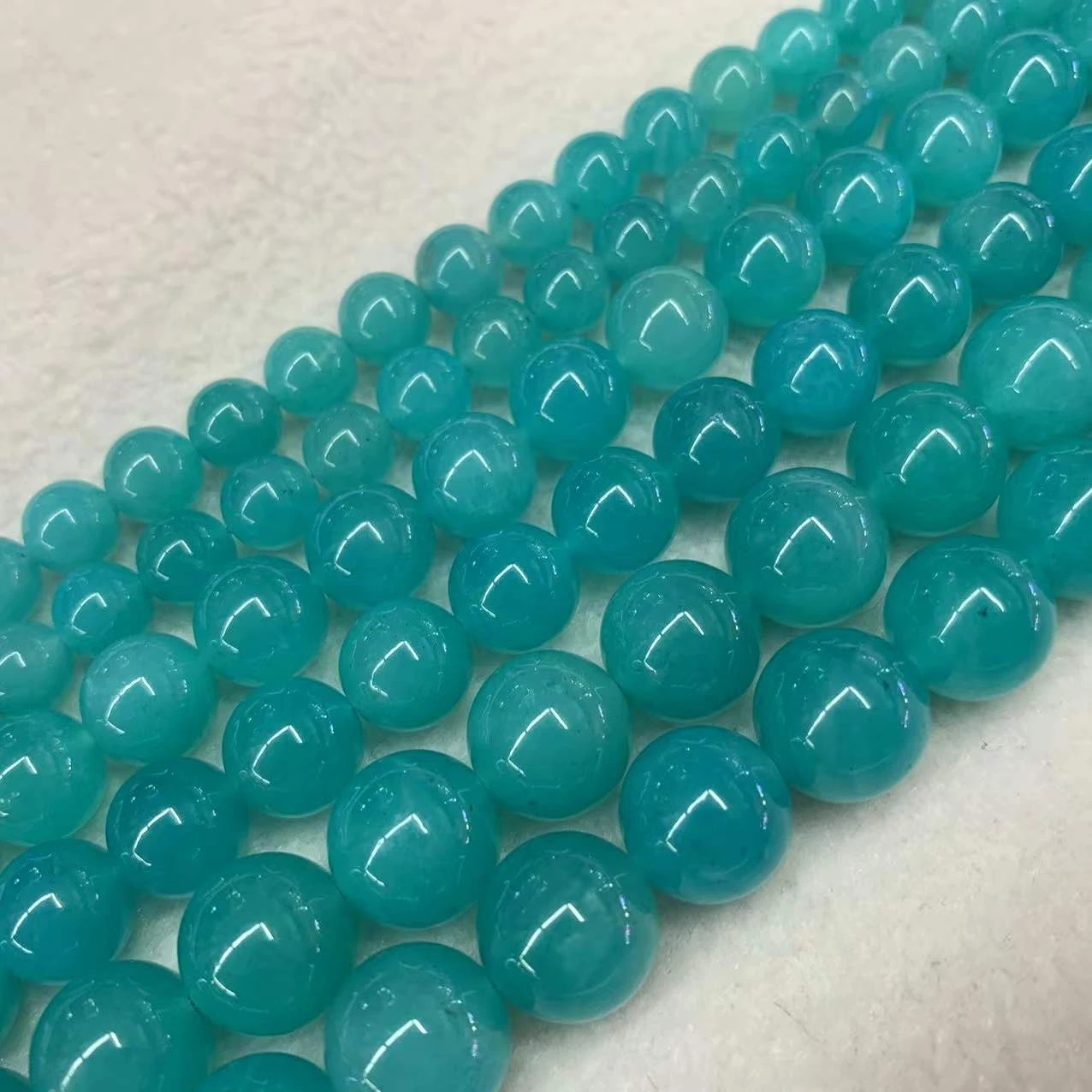 

AAA Grade Blue Amazonite Stone Beads Natural Gemstone DIY Loose Bead For Jewelry Making Strand 15" Wholesale !