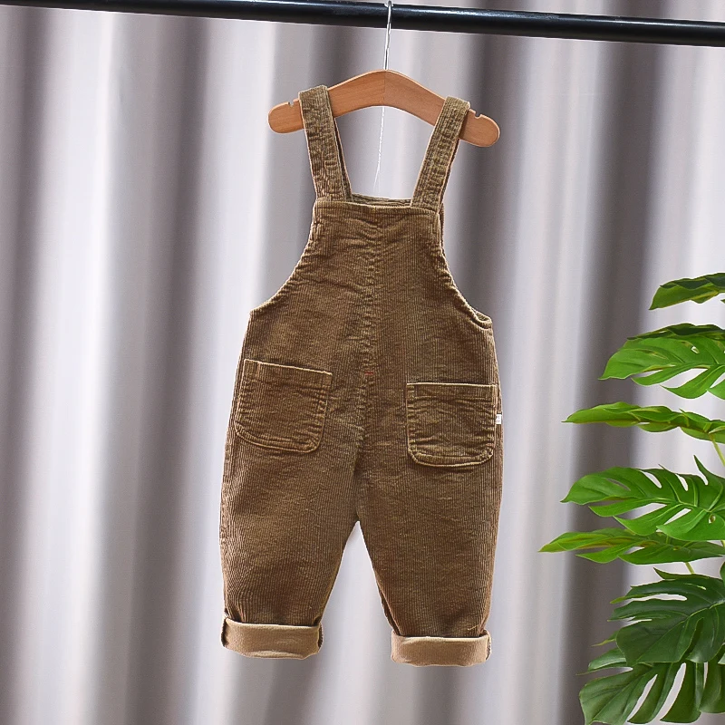 DIIMUU Baby Boys Overalls Girls Casual Pants 1-4T Infants Toddler Kids Trousers Spring Autumn Clothing Cotton Long Wear