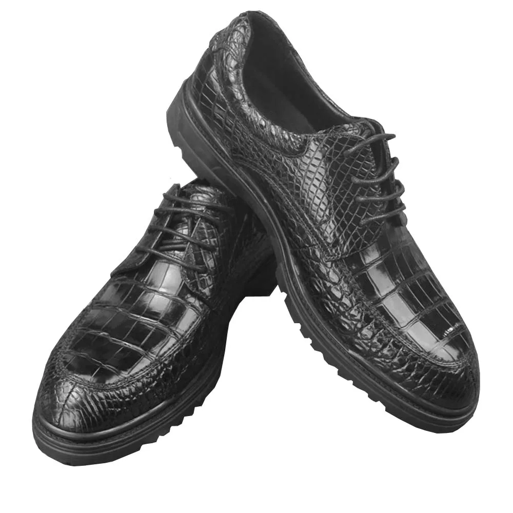 ousidun crocodile belly men shoes new  Business shoes  black  pointed shoes Leather shoes  British  rubber  men Casual shoes