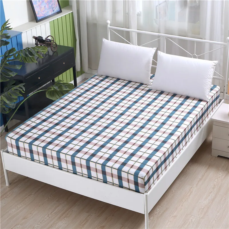 1pc100% polyester high-grade printing fitted sheet adjustable elastic mattress cover all around customizable size