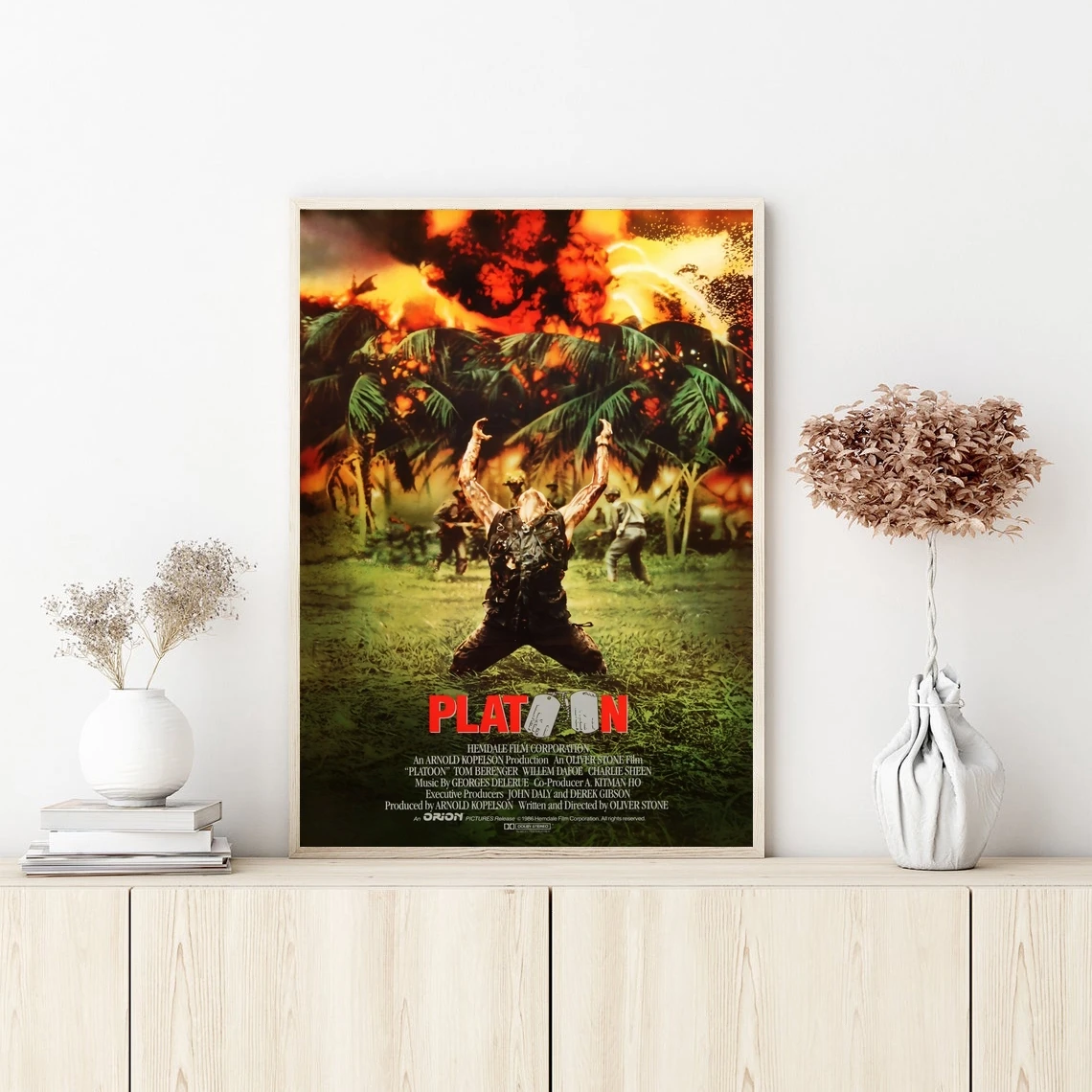 Platoon Movie Cover Poster Print Art Wall Canvas Painting Bedroom Living Room Home Decoration (No Frame)