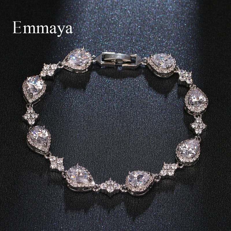 

EMMAYA Charming Waterdrop Shape Bracelet Noble White Color Decoration For Female Ingenious Design Fashion Jewelry In Party