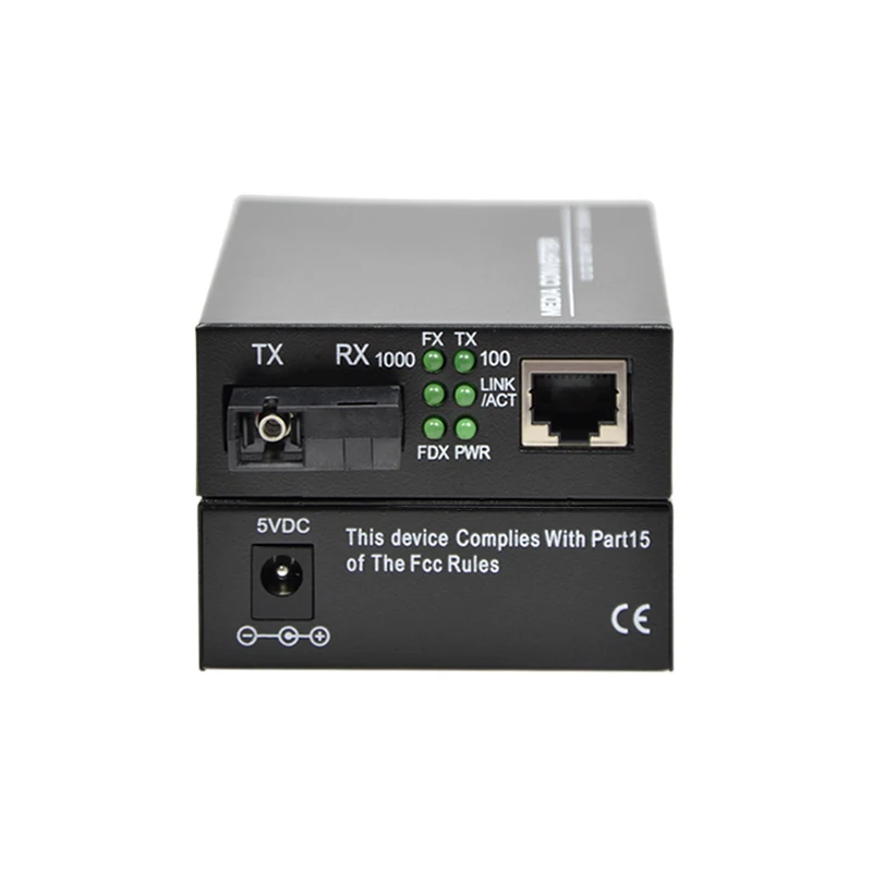 1คู่100/1000M Fiber Optic Transceiver 1พอร์ตไฟเบอร์1 RJ45พอร์ต A และ B 3Km หรือ20Km Single-Mode Fiber Media Converter