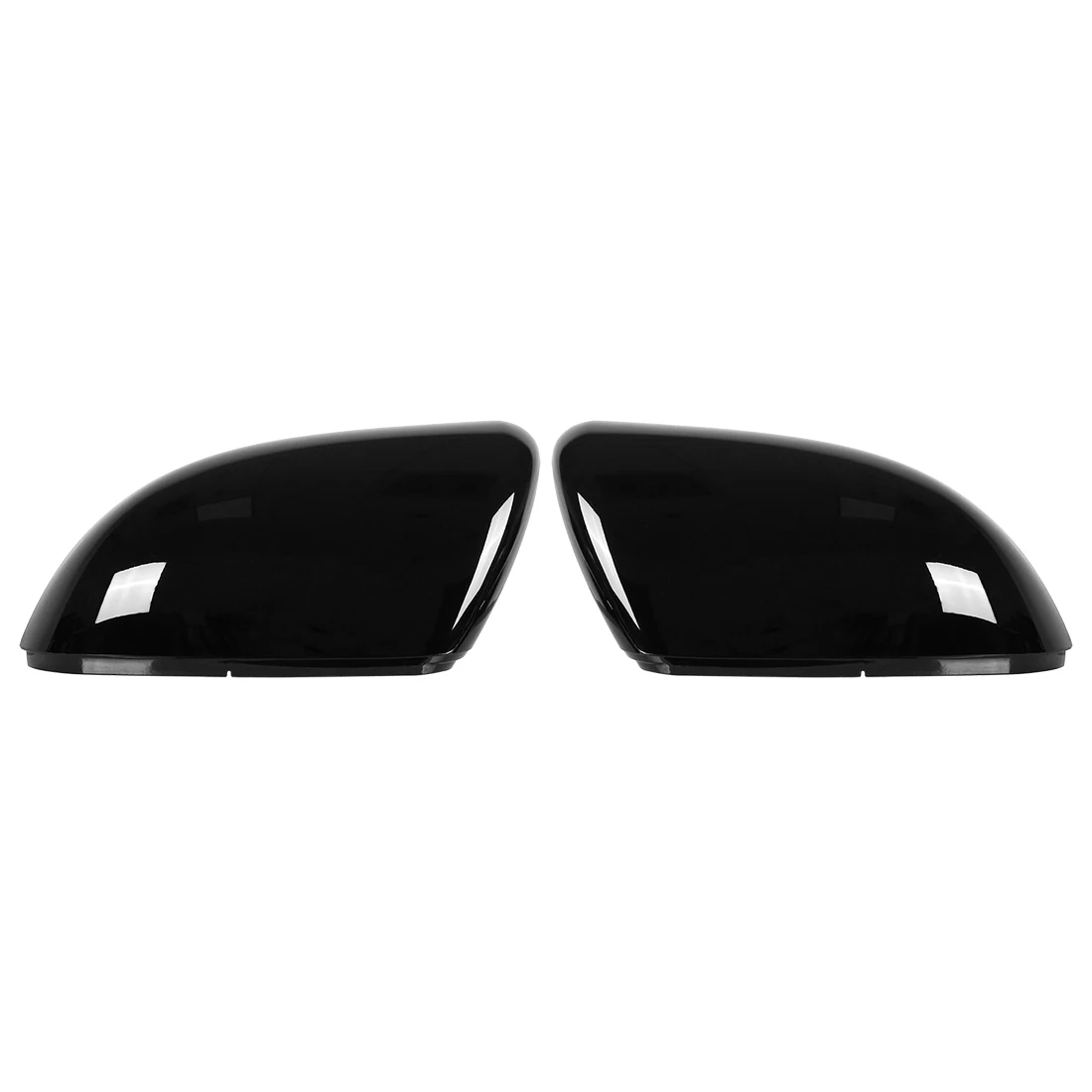 X Autohaux Pair Rear View Mirror Cover Cap Glossy Black Brand New Car Side Door Mirror Cover Cap for Volkswagen Golf 6 2009-2012