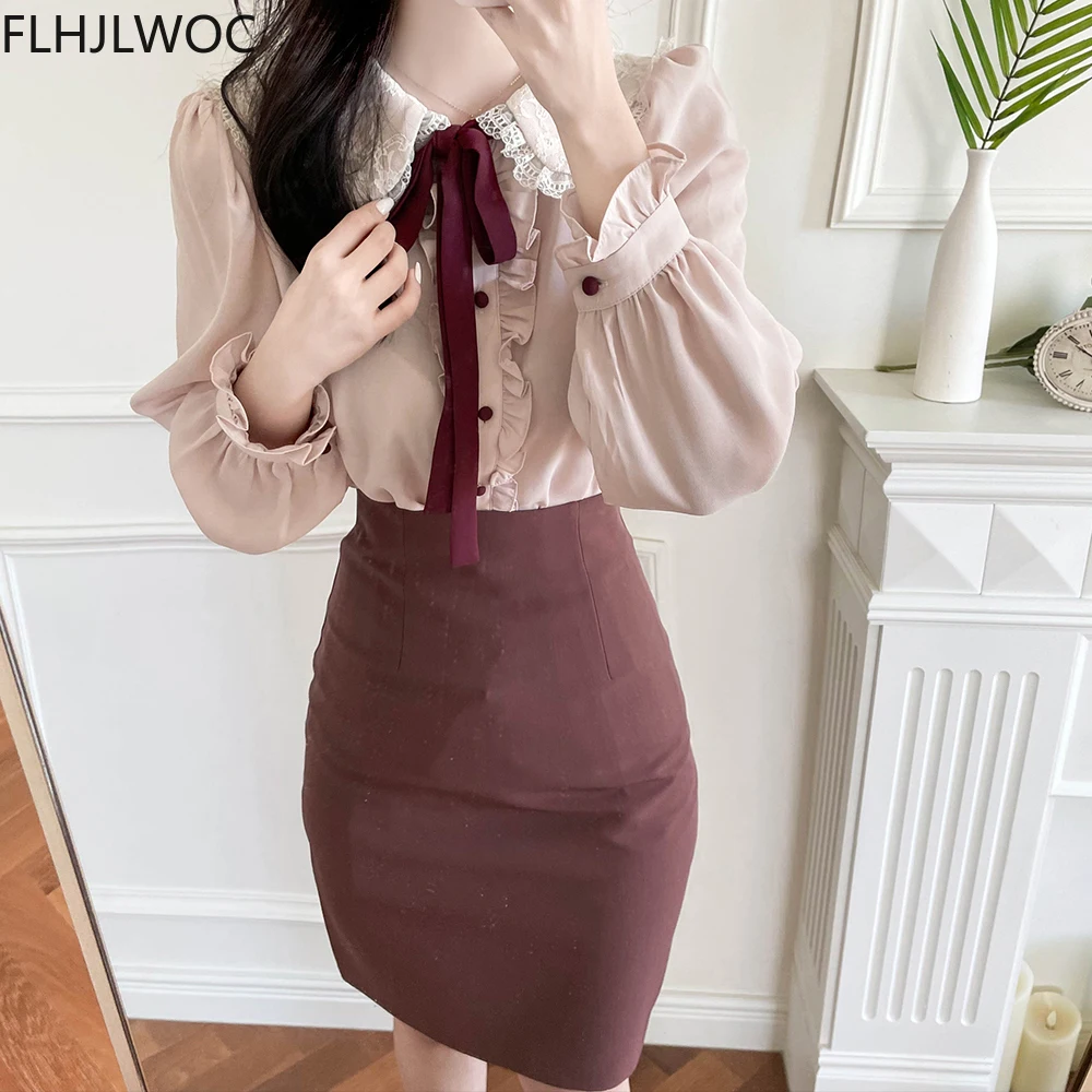 2021 Women Cute Top Preppy Style Vintage Japan Chic Korea Design Single Breasted Button Elegant Formal Shirts Blouses Pink White