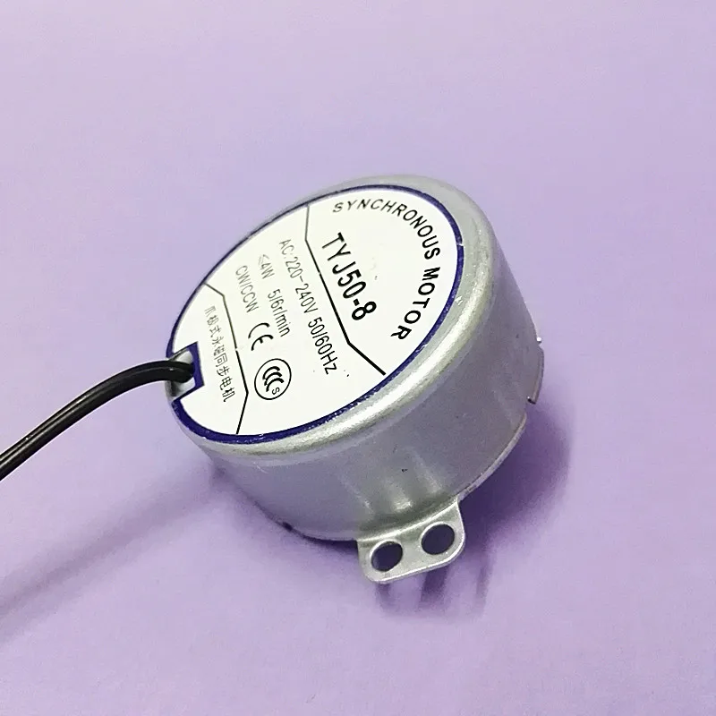 TYJ50-8 4W Synchronous Motor AC 220V-240V Speed 5/6rpm CW CCW Permanent Magnet Moter TYJ-50 Microwave Turntable Floor Fan