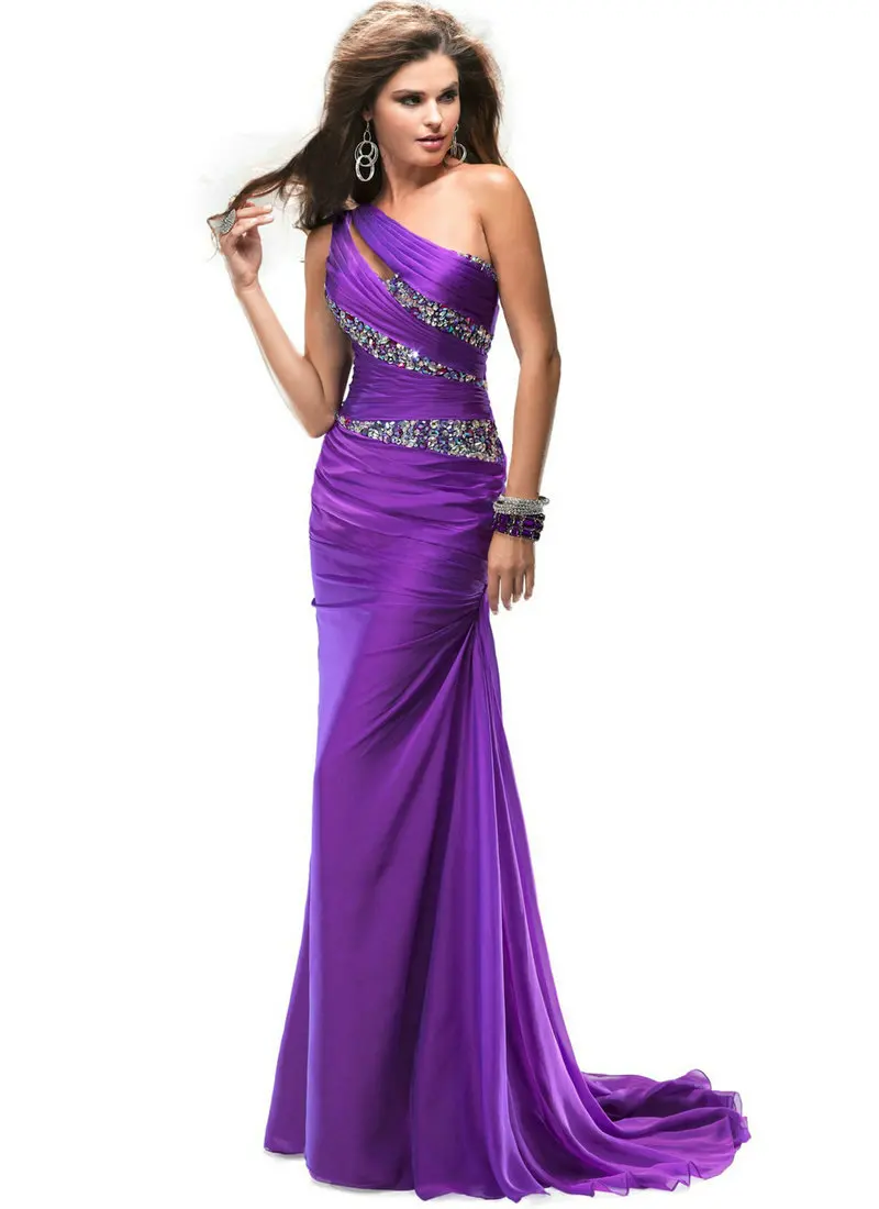 One Shoulder Red Yellow Purple Mermaid vestido de noiva 2020 robe de soiree vestido de festa party prom gown bridesmaid dresses