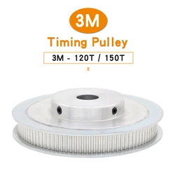 3M-120T/150T Pulley Wheels Bore Size 8/10/12/15/20mm Alloy Wheel Teeth Pitch 3.0mm BF Shape Match With Width 10mm 3M Timing Belt