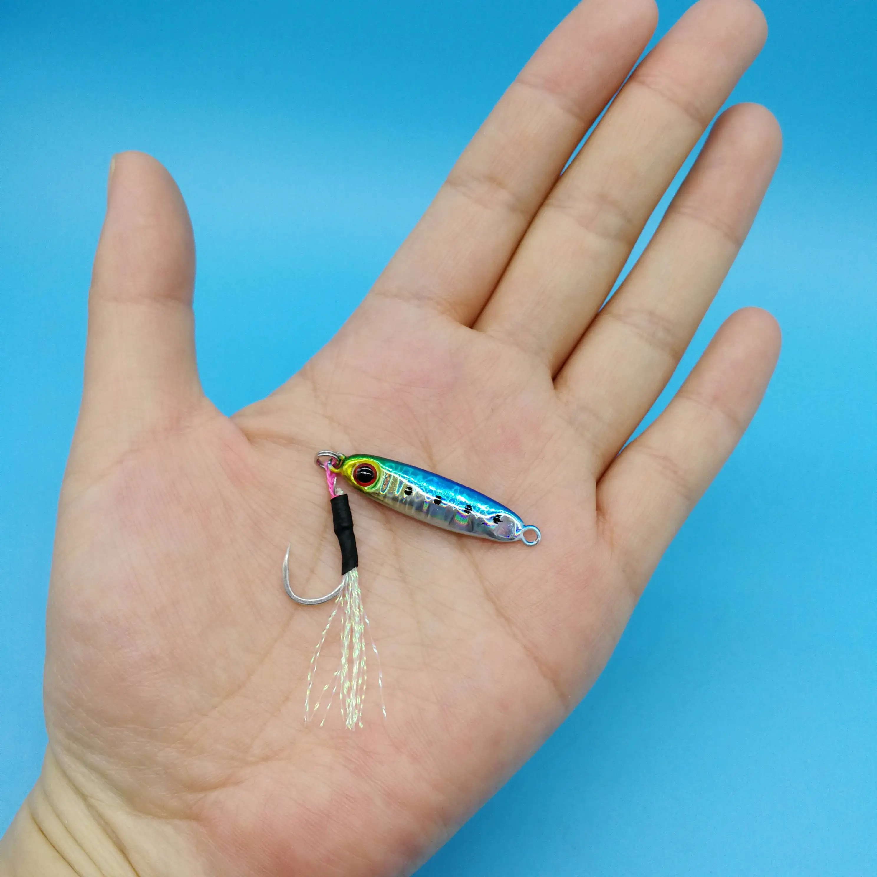 HOOFISH 1PCS  Microjigging Fishing Lure 5.5g/32mm Mini Jig Bait Isca Artificial Jig with Single Hook Fishing Accessories