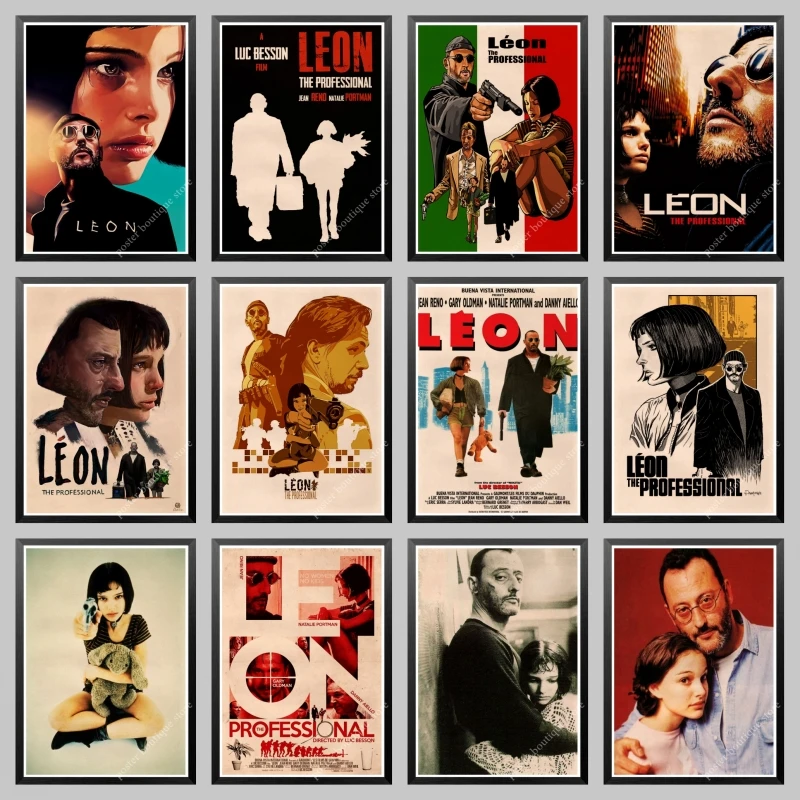 LAITANG Wall Stickers Leon The Professional Vintage Movie Poster Retro Poster Wall Decoracion Pared Home Decor Decoration