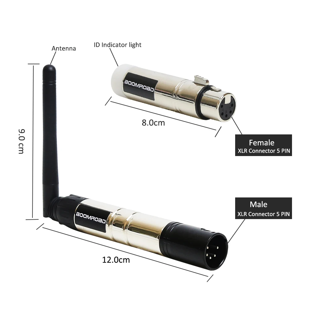 Controlador LED XLR DMX de 5 pines, receptor transmisor inalámbrico con Wifi, Control Dmx512, para efectos de iluminación de escenario, DJ, fiesta