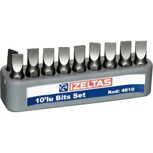 Izeltaş Flat Bits Set 0,6x4,5 25 mm Set