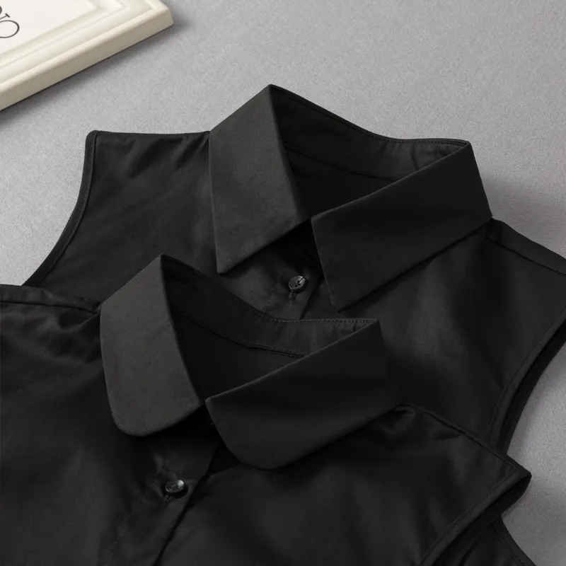 Black shirt collar fake collar women all-match sweater decorative collar stacking fake collar women shirt