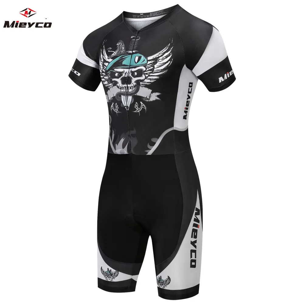 Men\'s Team Triathlon One Piece Suit Cycling Jersey Jumpsuit Summer Short Sleeve Gym Set Bicycle Accessories Maillot Ciclismo