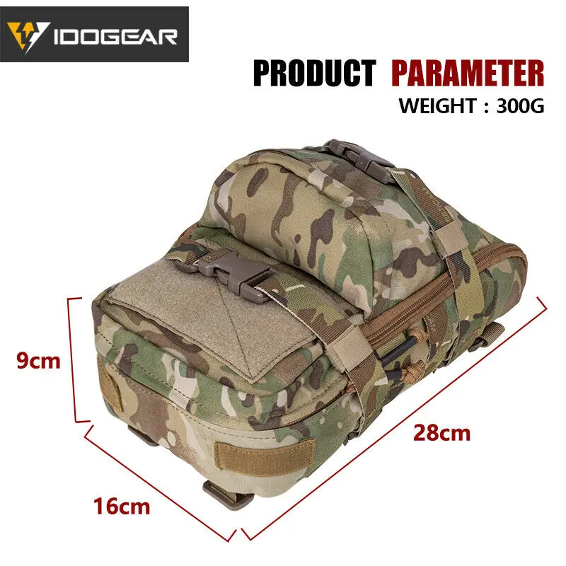 Mochila hidratación táctica Molle mini militar outdoor resistente - imagen 3