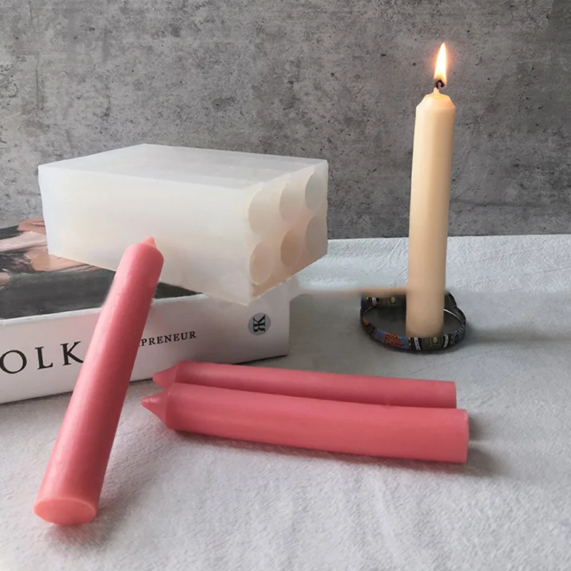 

1PC Cylindrical Candle Silicone Mold DIY Handmade Craft Making Tools Supplies Home Decoration Accessory