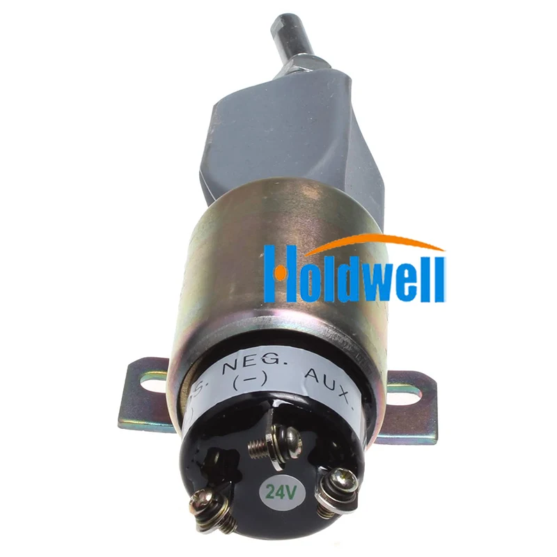 Holdwell Stop Solenoid for Komatsu Excavator PC60-7 PC228UU-1 PC128UU-1 PC128US-1 With 4D102 Three Terminal