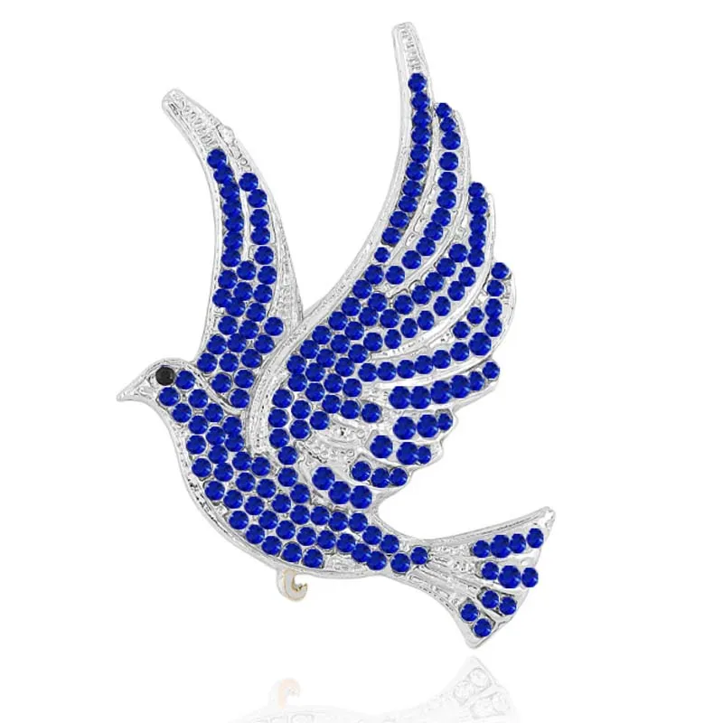 Topvesko Custom Greek Letters ZOB ZPB Zeta Phi Beta Sign  Peace Pigeon Dove Pearl Crystal Brooch Jewelry