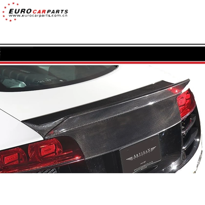 

R8 trunk spoiler carbon fiber fit for AD R8 2014year 2015year to LB style R8 to artisan style carbon fiber trunk spoiler for R8