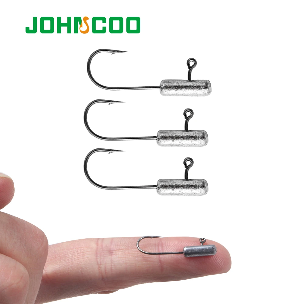JOHNCOO 미니 지그 헤드 후크 20pcs 노출 된 낚시 후크 가시 후크 송어 소프트 루어 지그 낚시 후크