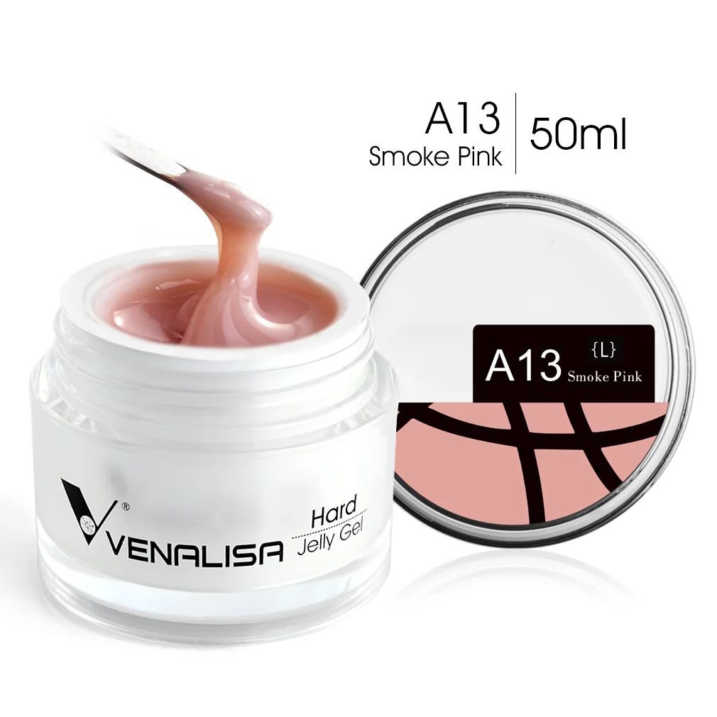 50ml TPO-freies Jelly Nagelverlängerungsgel Nagelaufbau-Gel French Nail Gum Venalisa Klares Natürliches Farbgel Abziehbares UV-Aufbaugel