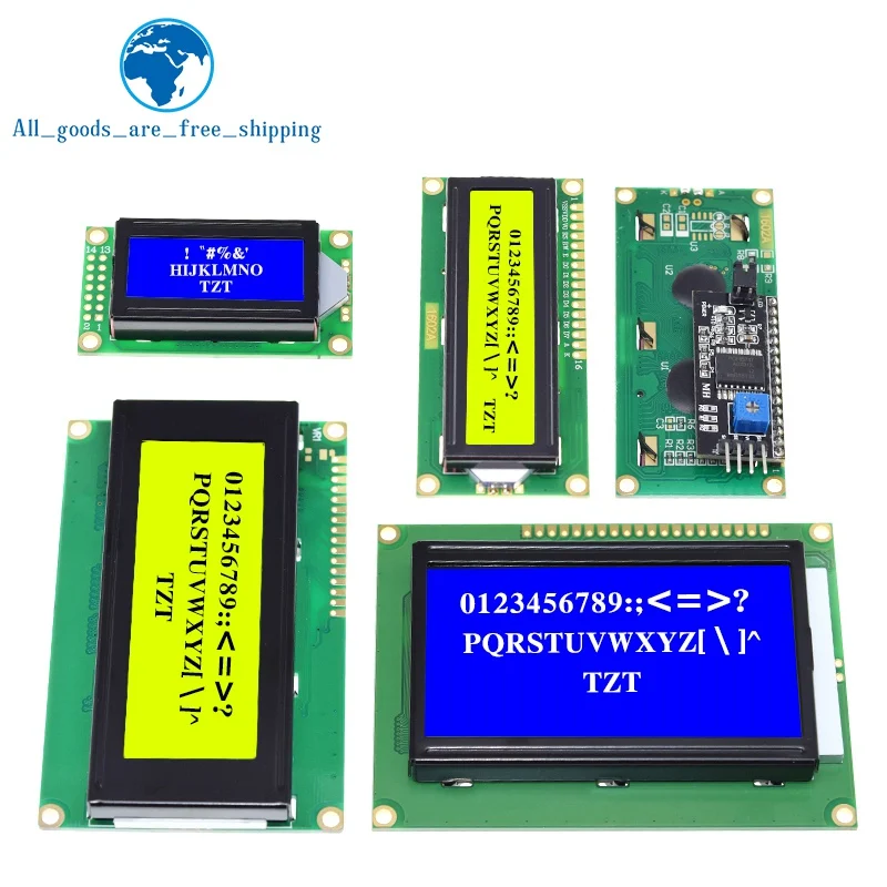 Módulo LCD para Arduino 0802, 1602, 2004, 12864, R3 Mega2560, interfaz PCF8574T IIC I2C