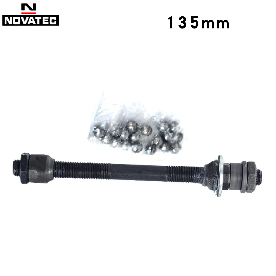 Novatec-Rear Axle for Mountain Bike, Quick Removal, Hollow Axle, Loose Bead, Flower Drum, Fixed Axle, 100mm, 130mm, 135mm