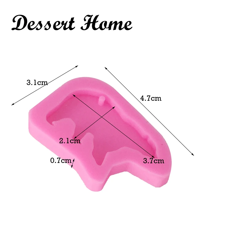 DY0049 DIY epoxy resin molds 7.3cm/3.7cm bear shape mold for keychains jewelry