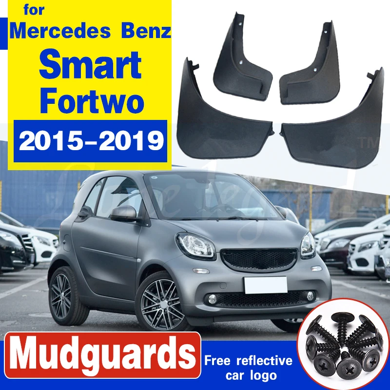 

Car Mud Flaps Mudflaps Splash Guards Mud Flap Mudguards Fender For Mercedes Benz Smart Fortwo 2015-2019 Front Rear Accessories